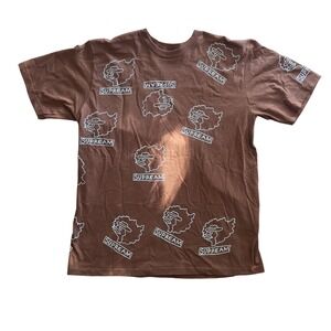 Supreme Shirt Mens Large Brown Supream Gonz Heads Graphic Tee Made In USA Rare